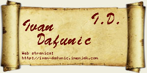 Ivan Dafunić vizit kartica